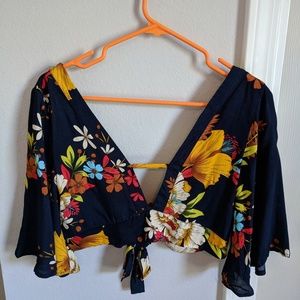 Floral top and short set